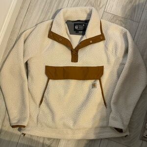 Carhartt Cream and BrownSherpa Jacket